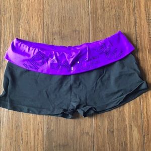 Black and purple dance spandex